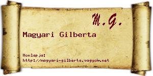 Magyari Gilberta névjegykártya